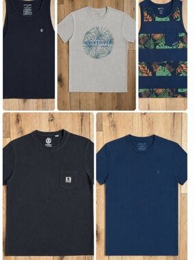 Men's Medium Y2K Tee and Tank Bundle Volcom, Matix & Quiksilver
